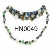 Assorted Colored Semi precious Chip Stone Beads Hematite Beads Stone Chain Choker Fashion Women Necklace